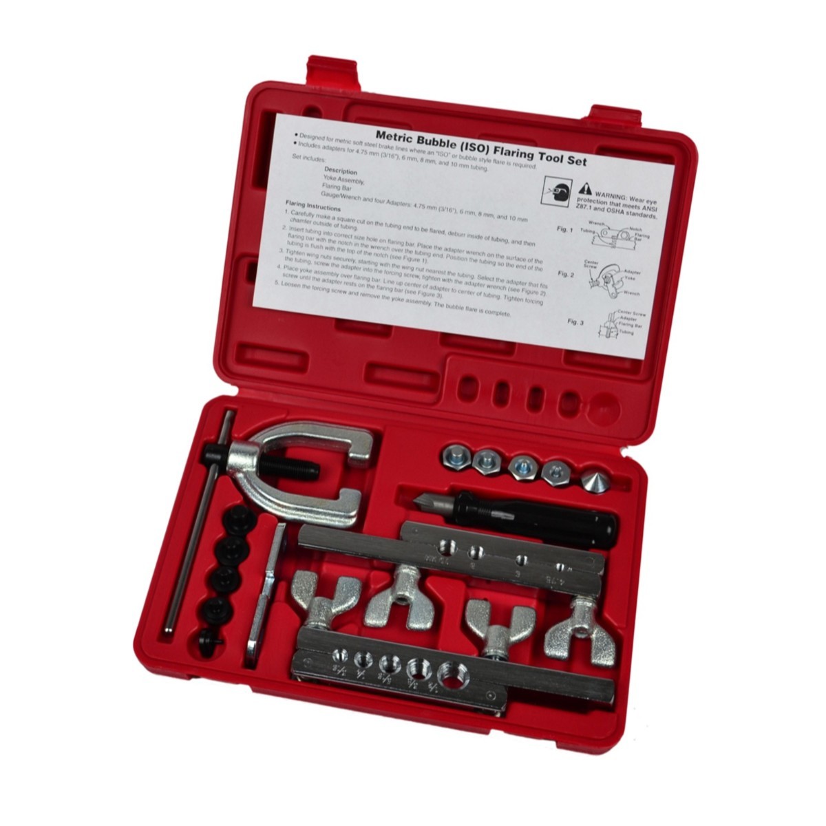 Combination Metric Bubble and 45 Degree Double Flare Tool with Deburring Tool