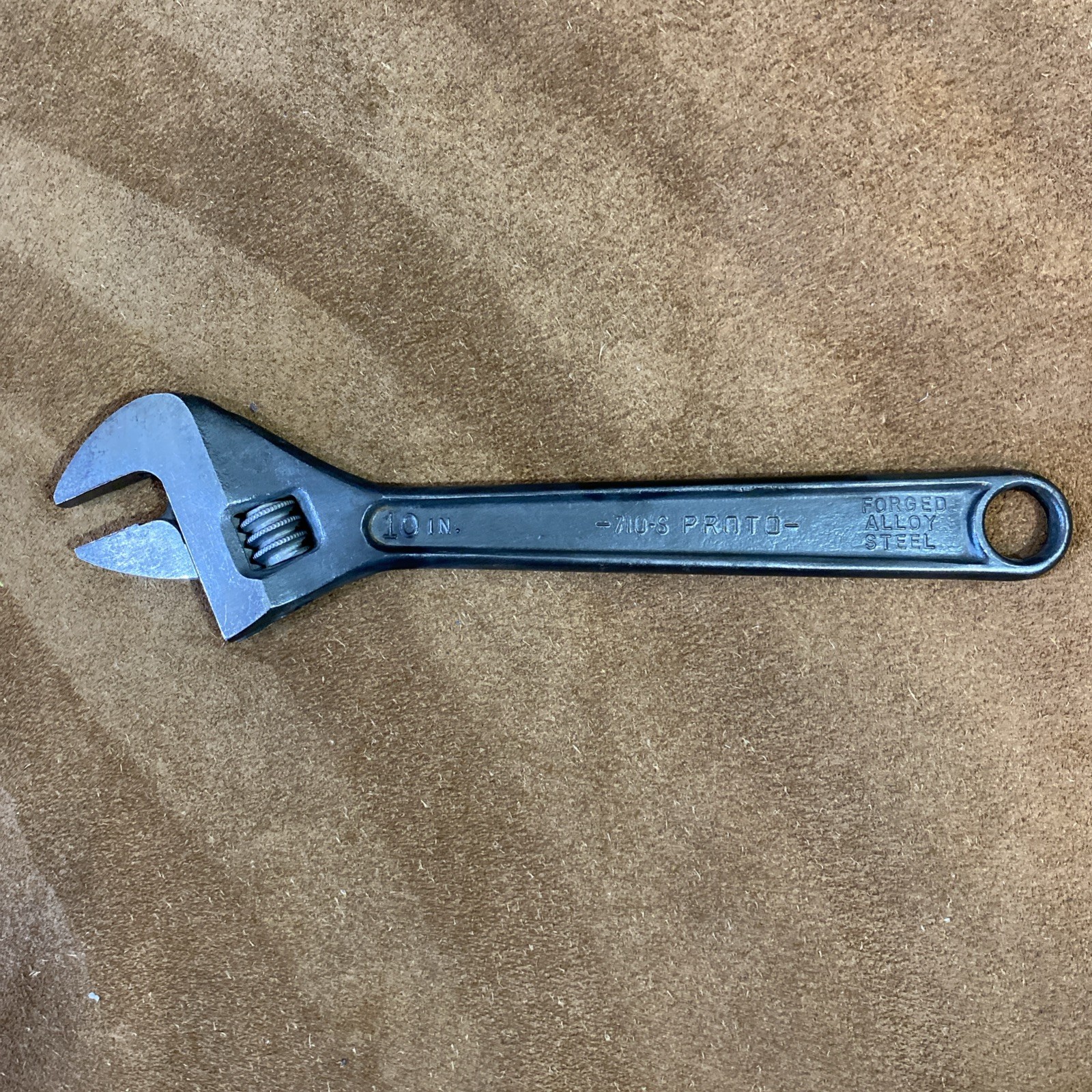 Proto 10 inch Adjustable Wrench 710-S Jaws And Wheel Are Tight Solid USA