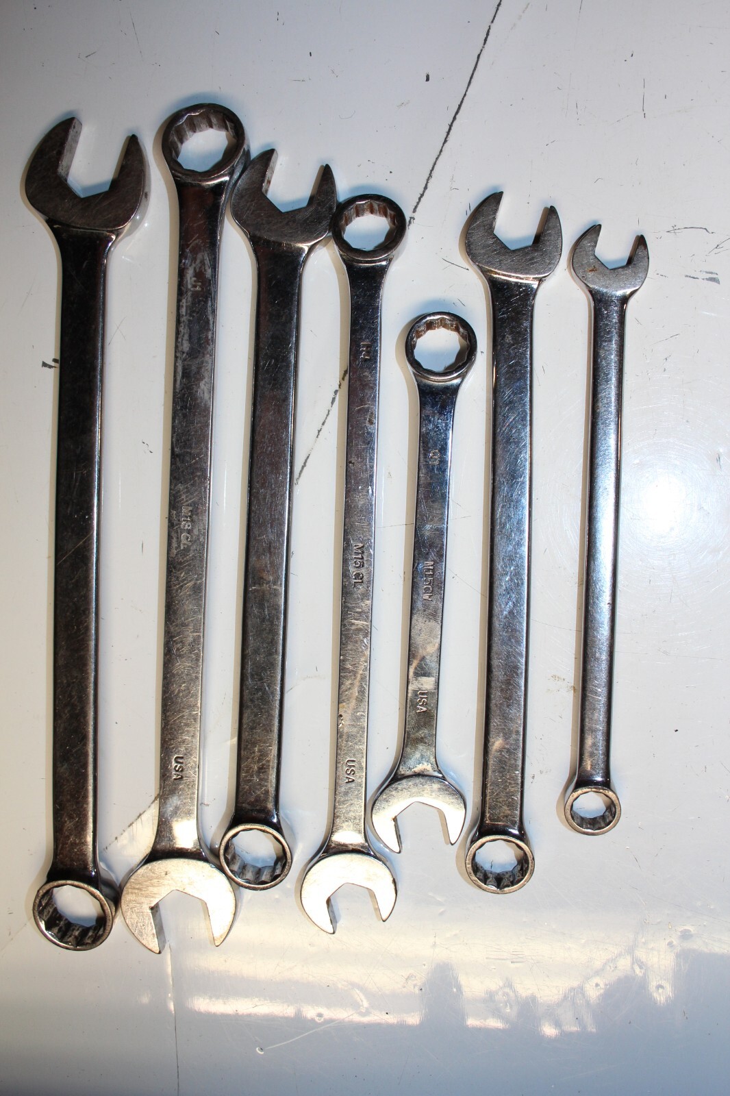 MATCO MAC TOOLS MIXED METRIC WRENCH SET 7 pcs USA 19MM 18MM 15MM 15MM 14MM 11MM
