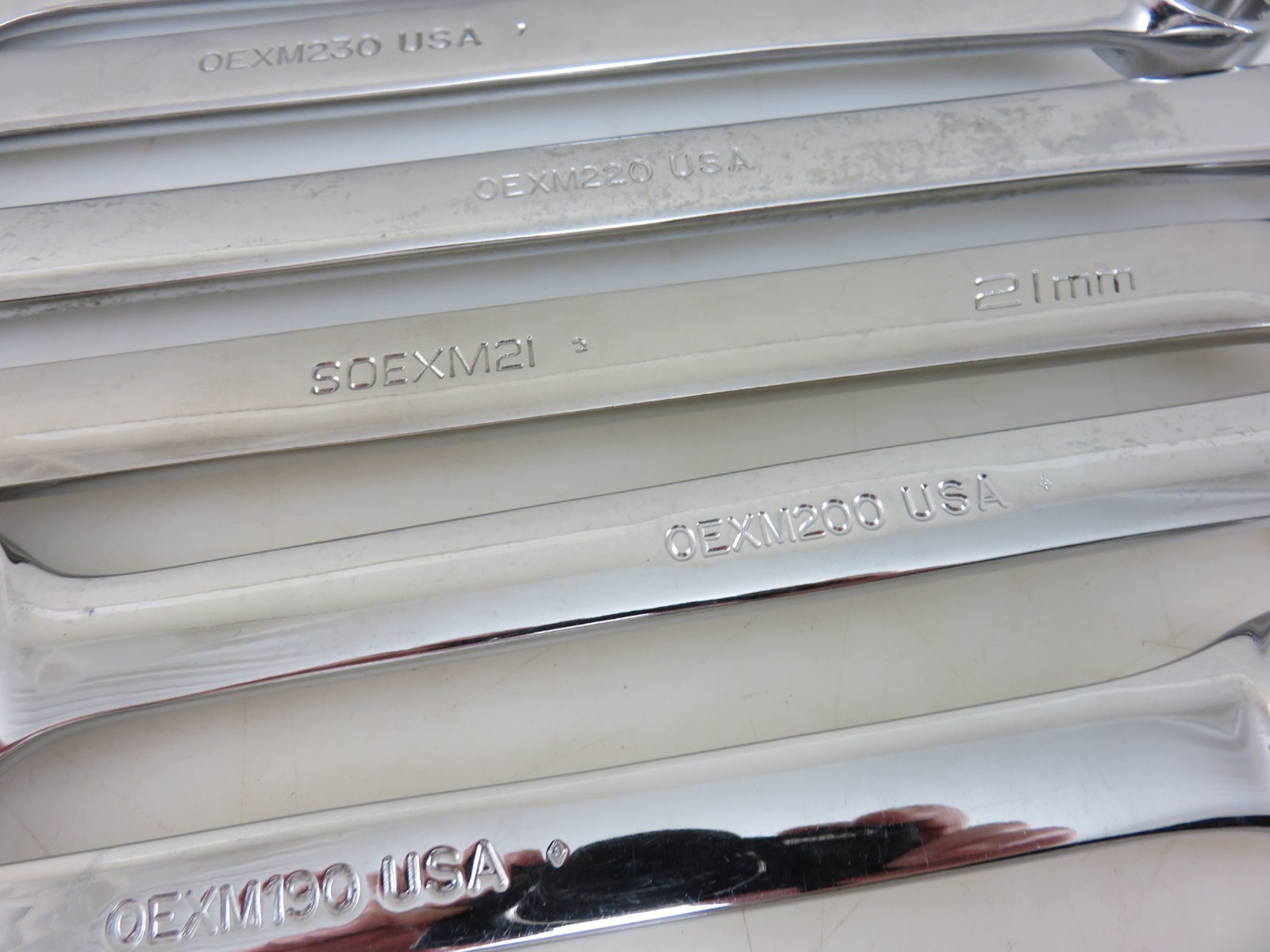 Snap-On METRIC OEXM Series Combination Wrench 18pc Set 8mm-24mm + 26mm