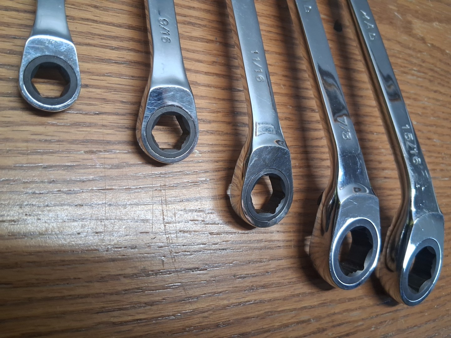 Set Of 6 Mac Reversible Offset Racheting Wrenches 1/4″-15/16″