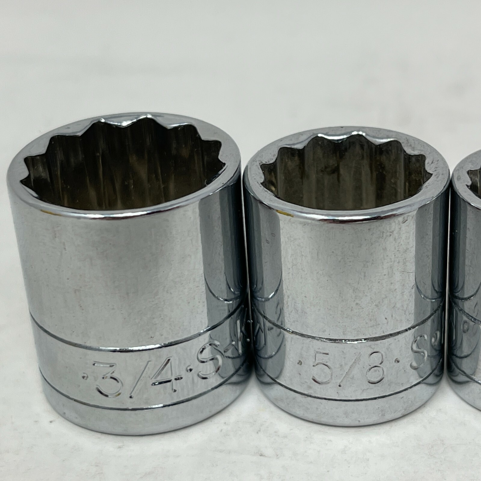 SK Tools 3/8 Drive 12 Point 5 Pc SAE Standard Fractional Socket Set 5/16″ – 3/4″