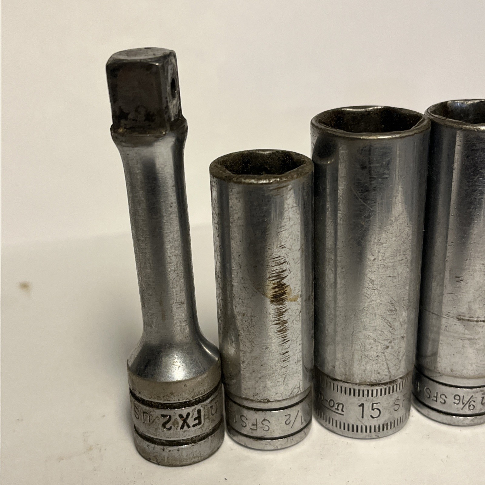 Snap On Deep Well 3/8 Sockets Sfsm19 SFs 181 Sfsm15 Sfs161 FX2 Sockets Extension