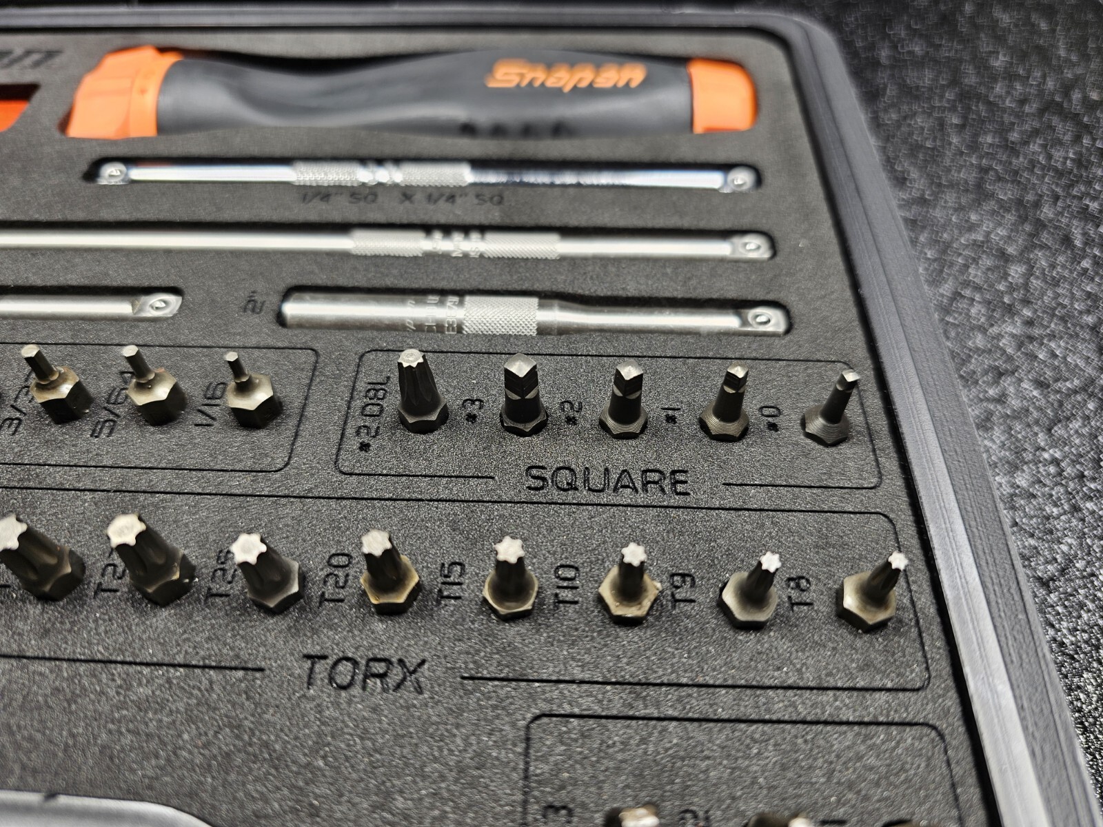 Snap-on Tools USA NEW ORANGE Ratcheting Screwdriver Master Set w/Case SGDMRC44FO