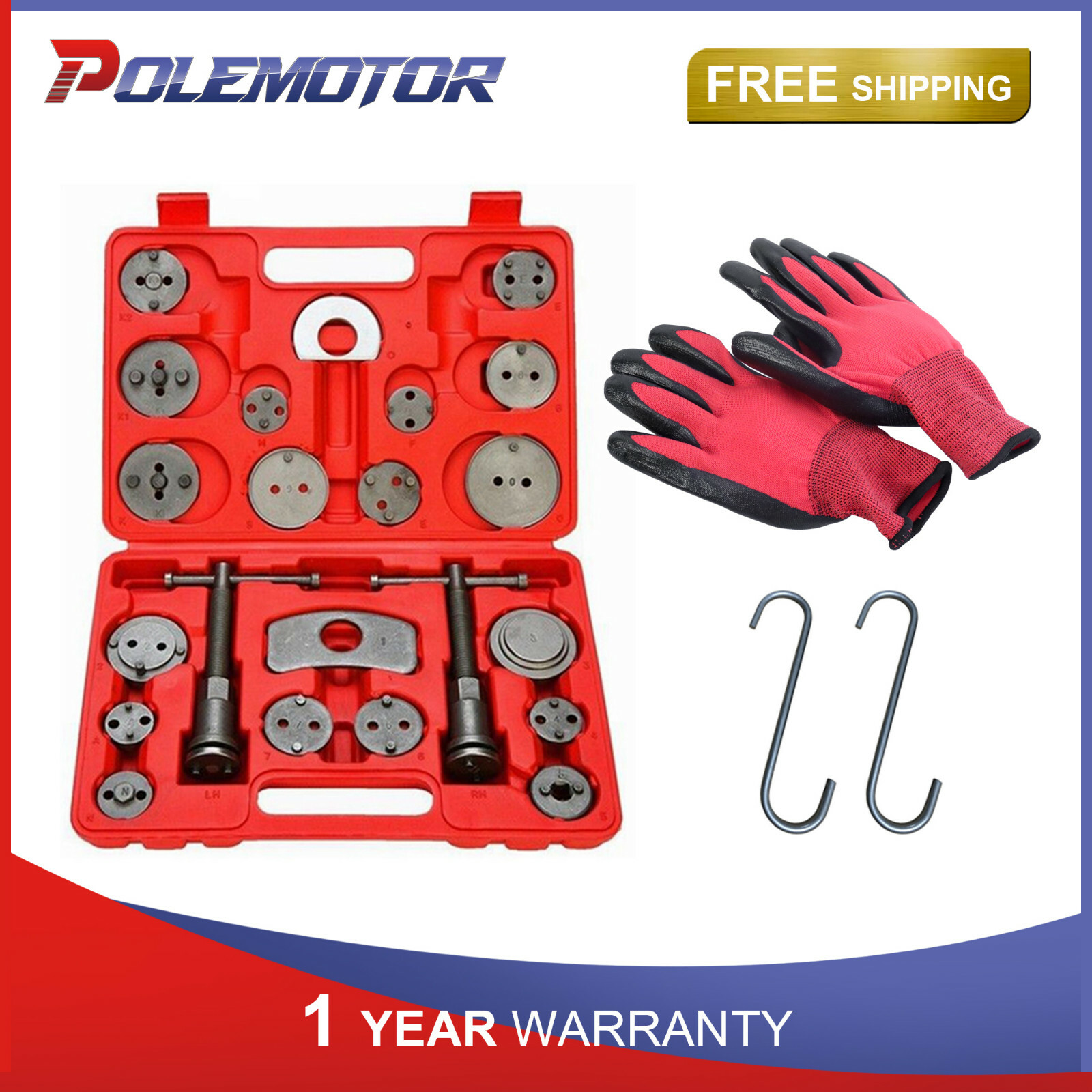 Kit(27) Universal Disc Brake Caliper Wind Rewind Tool For BMW Ford Honda Truck