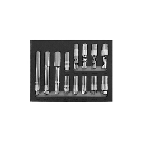 VIM Tools spark plug socket set – mechanic tools, extra deep, swivel, many sizes
