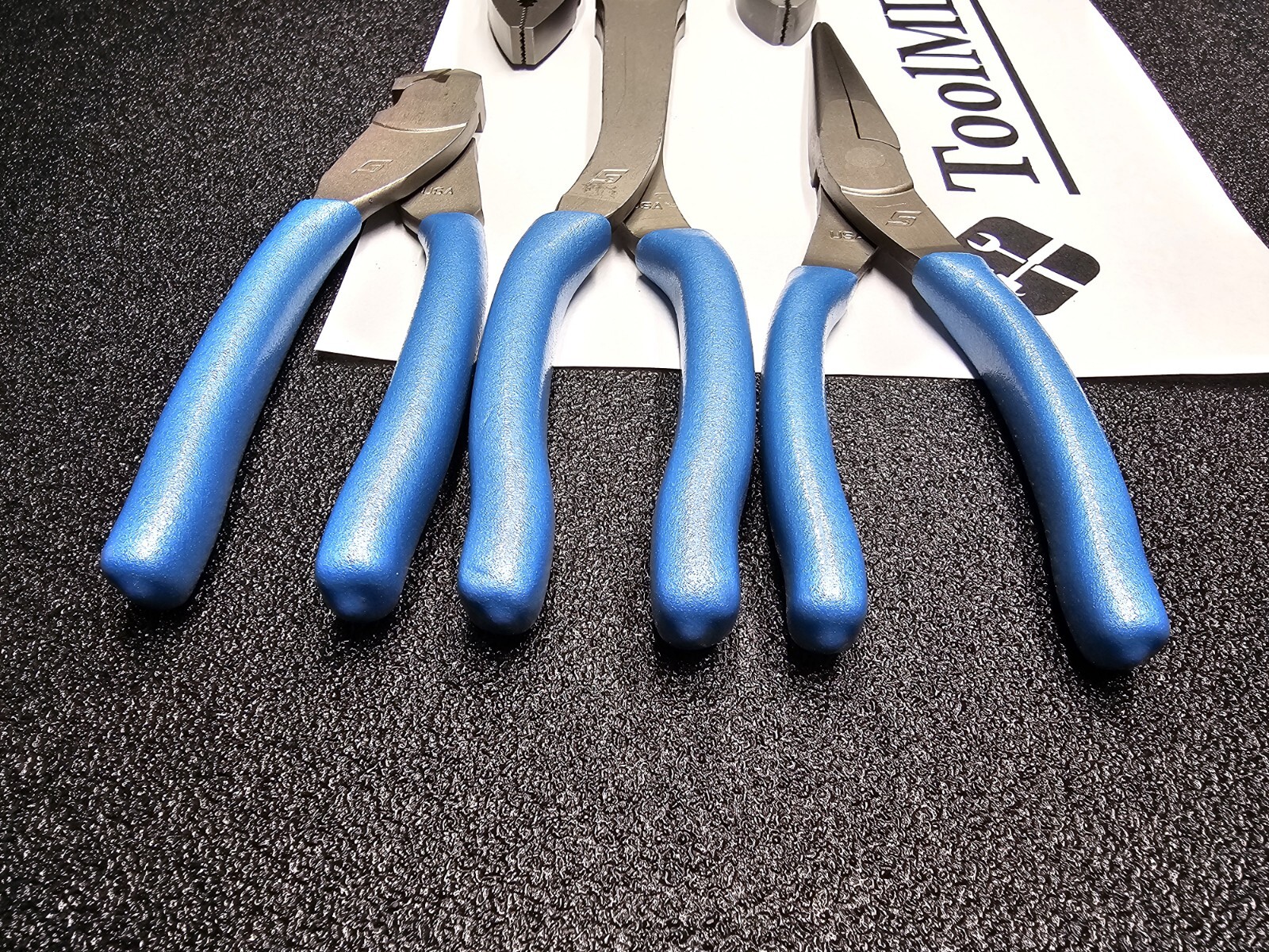 Snap-on Tools USA RARE 5pc PEARL BLUE Plier & Heavy-Duty Cutter Lot Set 312CF