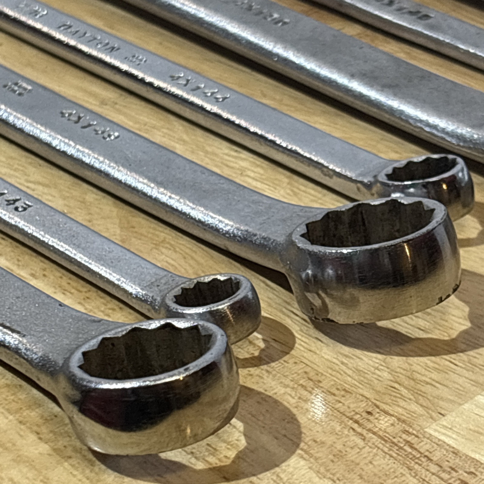Dayton SAE Combination Wrench Set 12 Point 3/8″ to 1″ Vtg USA