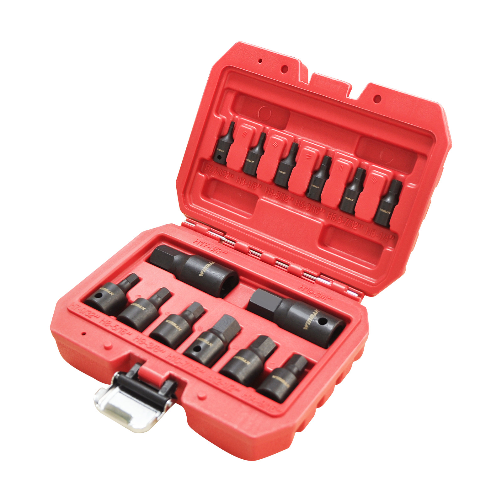 14Pcs 1/4,3/8 And 1/2 In Driver Metric Allen Bit Impact Socket Set Cr-Mo Steel