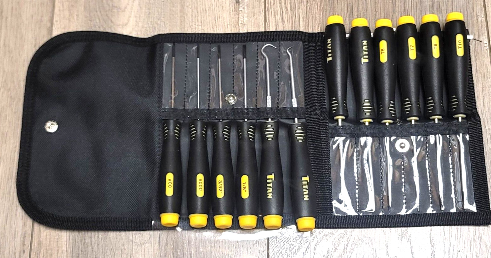Titan 12pc Precision Hook, Pick, Torx & Screwdriver Set with Pouch #17612