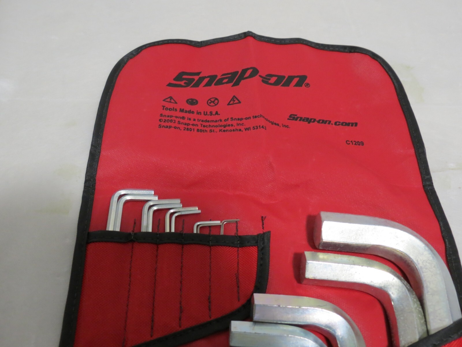 Snap-on AW1020DK 20 pc SAE L-Shaped Hex Wrench Set (.028-3/4″) w/ Bag