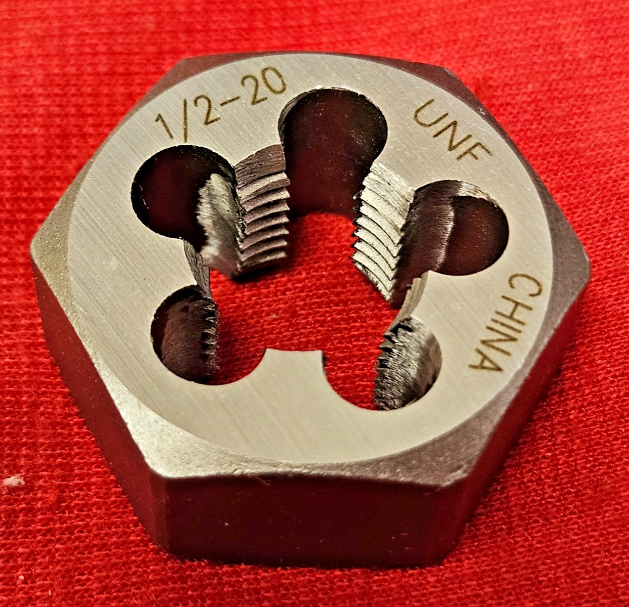 7245 1/2-20 X 1-1/16″ NF Hex Die Irwin Hanson CS USA RH Rethreading Carbon Steel