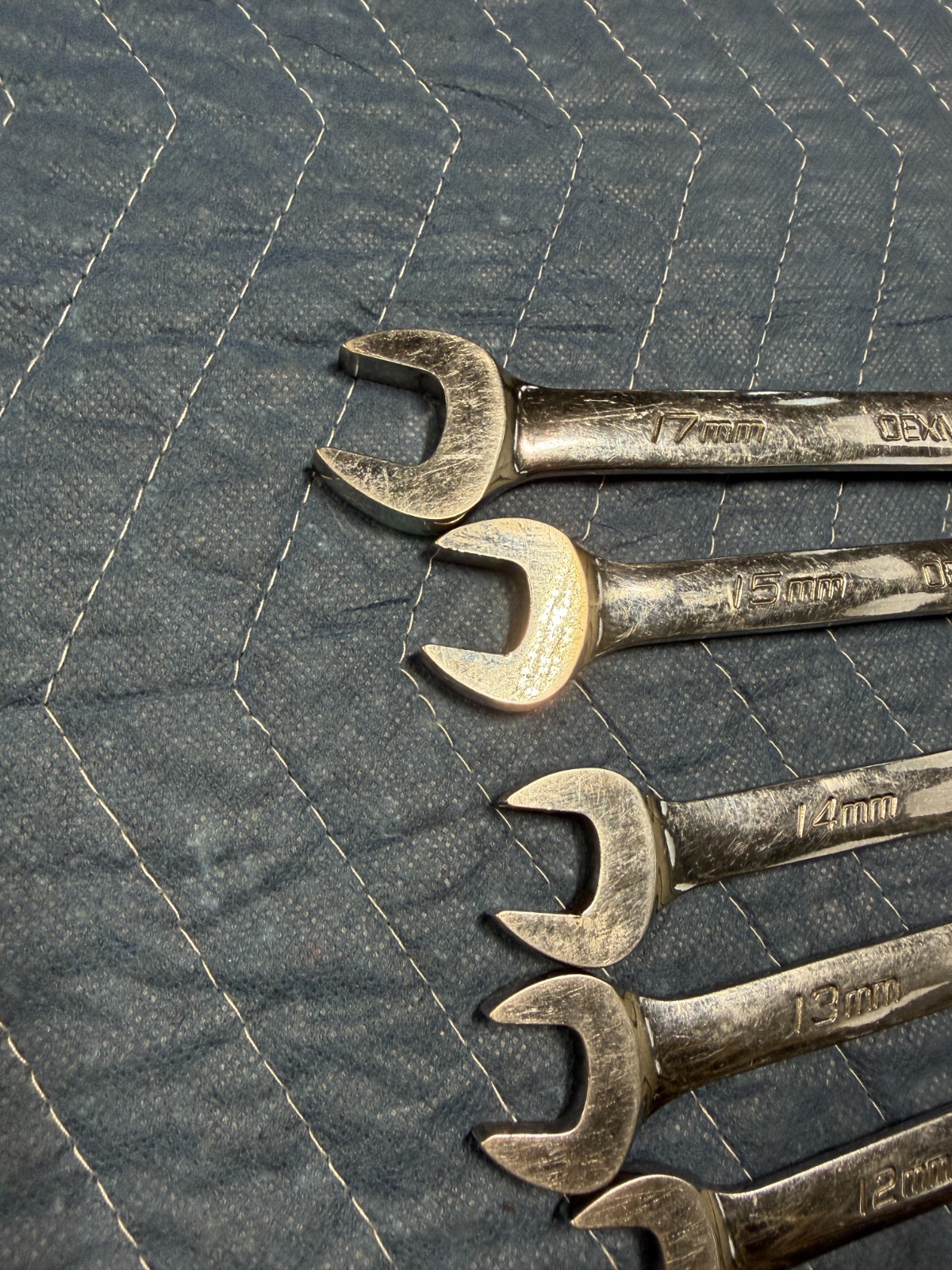 7 Piece Snap-on Metric Combination Wrench Set OEXM707B 10mm – 15mm + 17mm