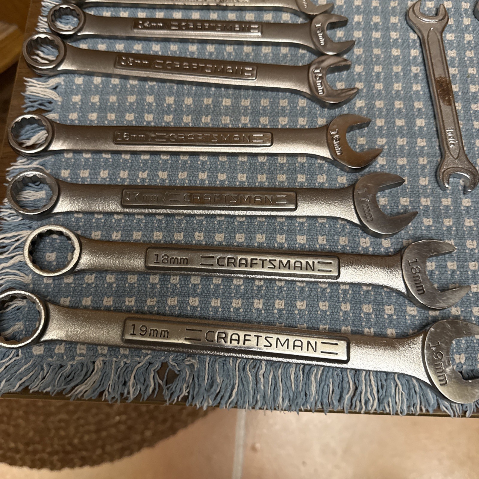 Williams 10mm Craftsman USA VA Metric 12-Point Combination Wrench Set 8-19mm