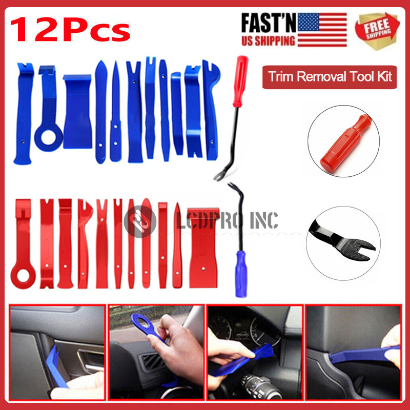 12Pcs Trim Removal Pry Tool Set for Car Radio Panel Door Dash Clip Fasteners US