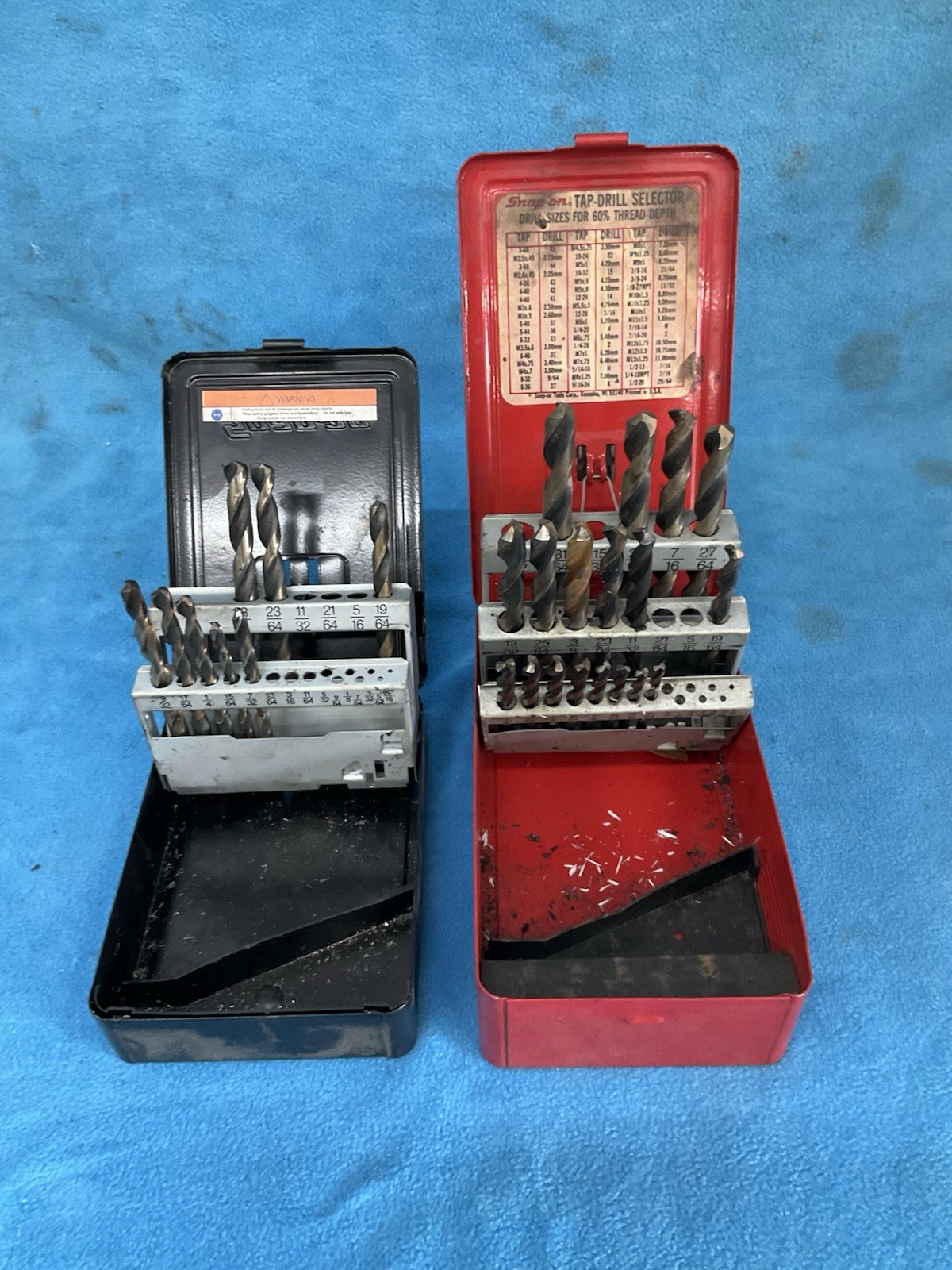 Snap On Drill Bits Case Two Incomplete Sets