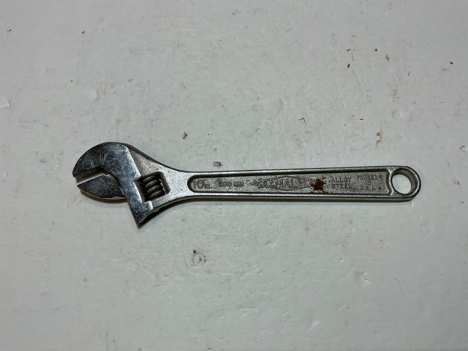 Diamond Tools USA 10″ Inch 250mm Adjustable Wrench Vintage Chrome Finish