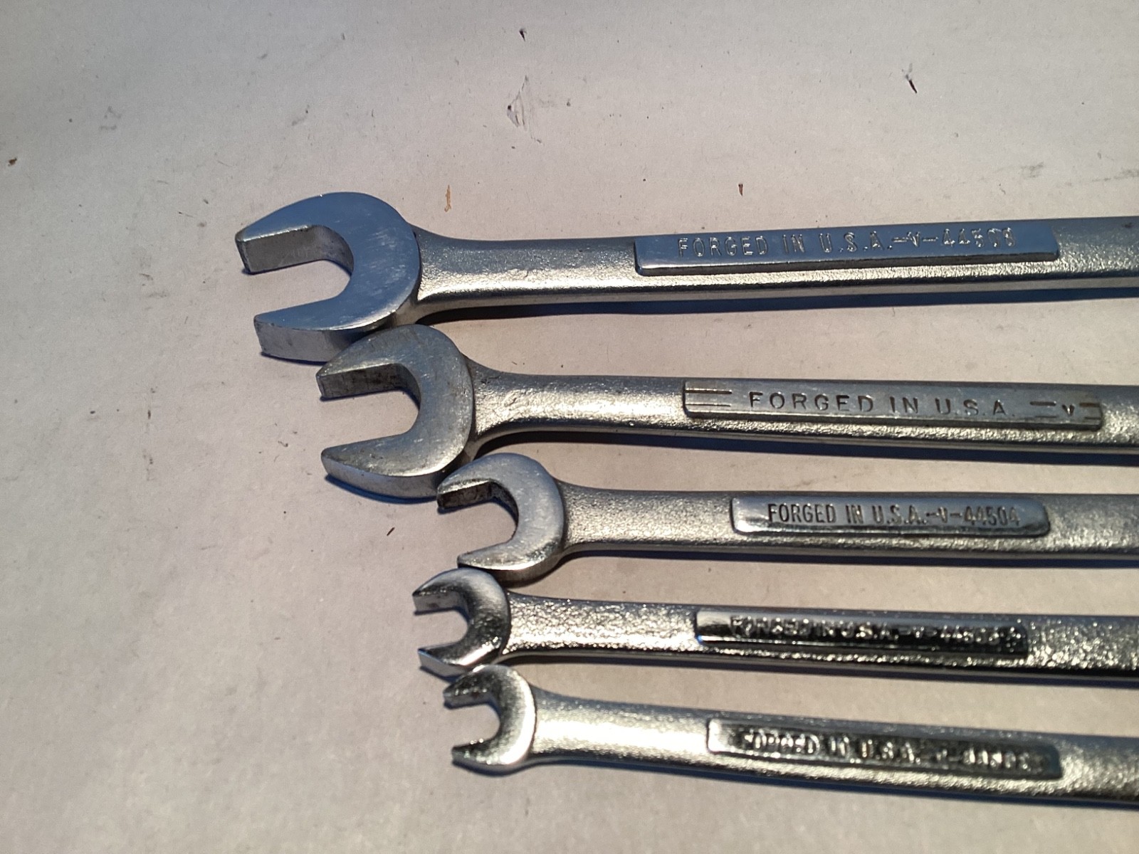 5 Vintage Craftsman V metric open end wrenches 19/17mm 15/13mm 11/10mm 9/7m 8/6m