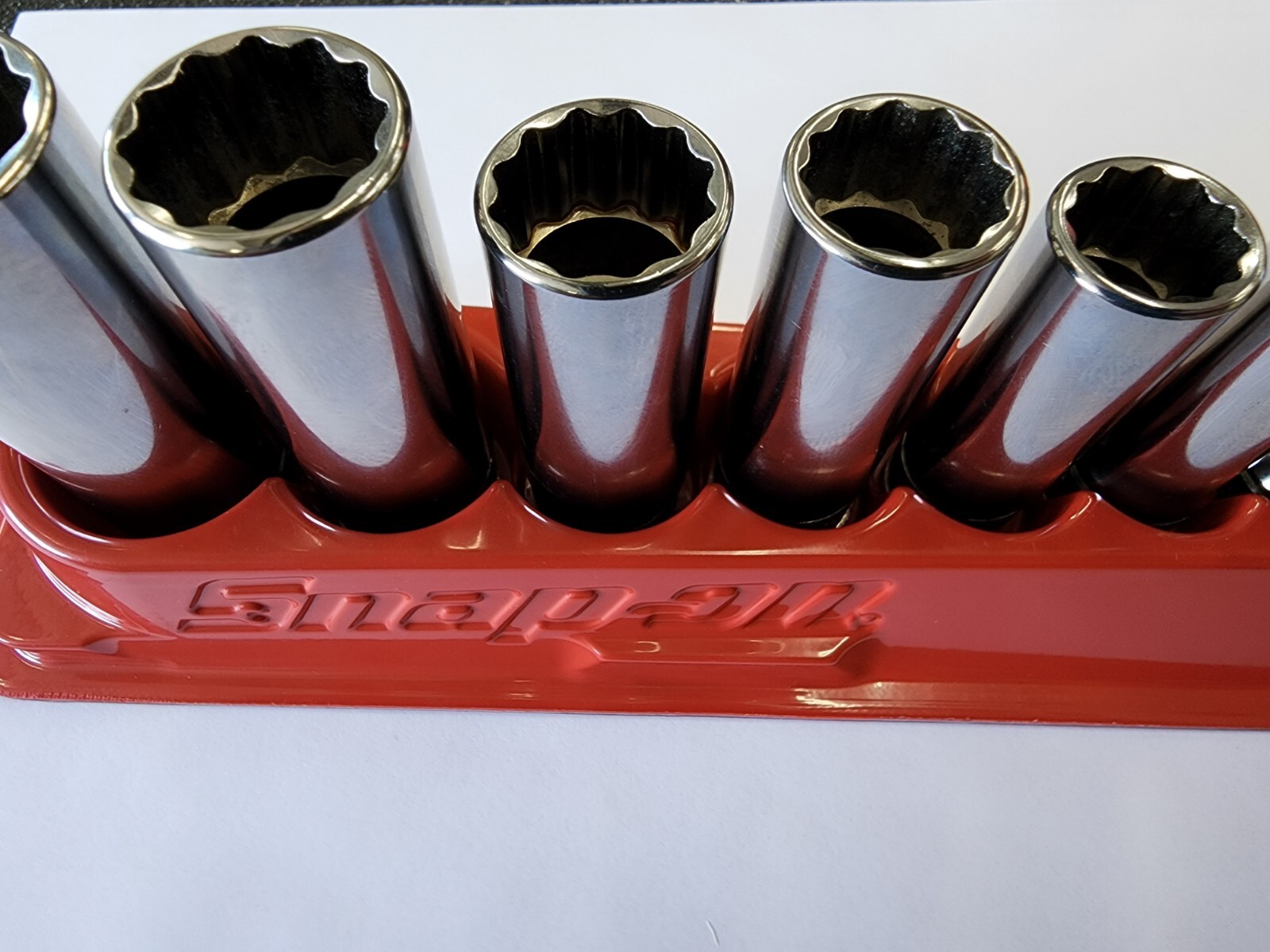 Snap-on Tools USA NEW 7pc 3/8″ Drive SAE 12 Point Deep Chrome Socket Set 207SFY