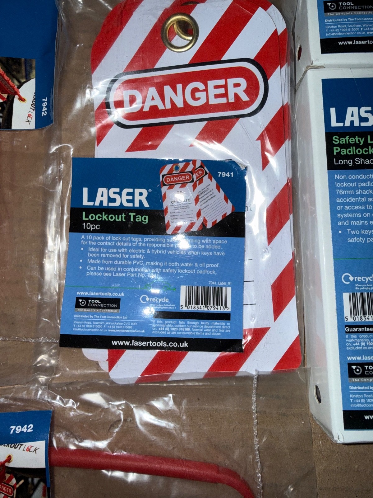Laser 8155 Master Lockout Tagout Kit Wall Mount Safety Padlock Station VAT inc