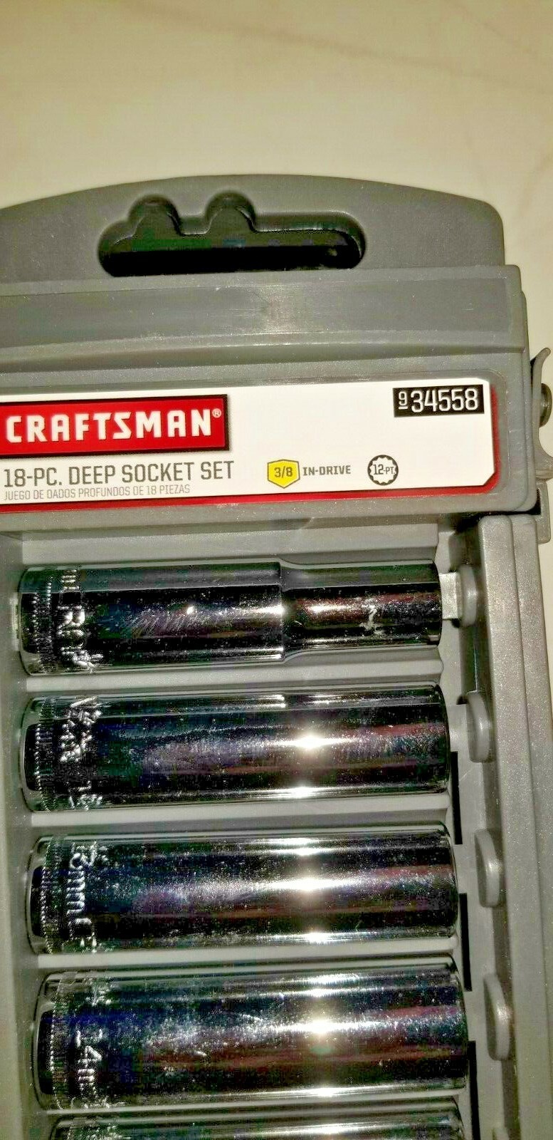 Craftsman 18-Piece Deep Socket Set – Standard (SAE) & Metric 34558