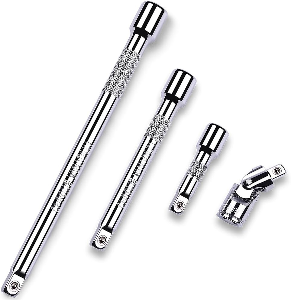 4 Piece 3/8 Inch Drive Extension Bar Set, 3/8 Inch Drive Socket Extension Set…