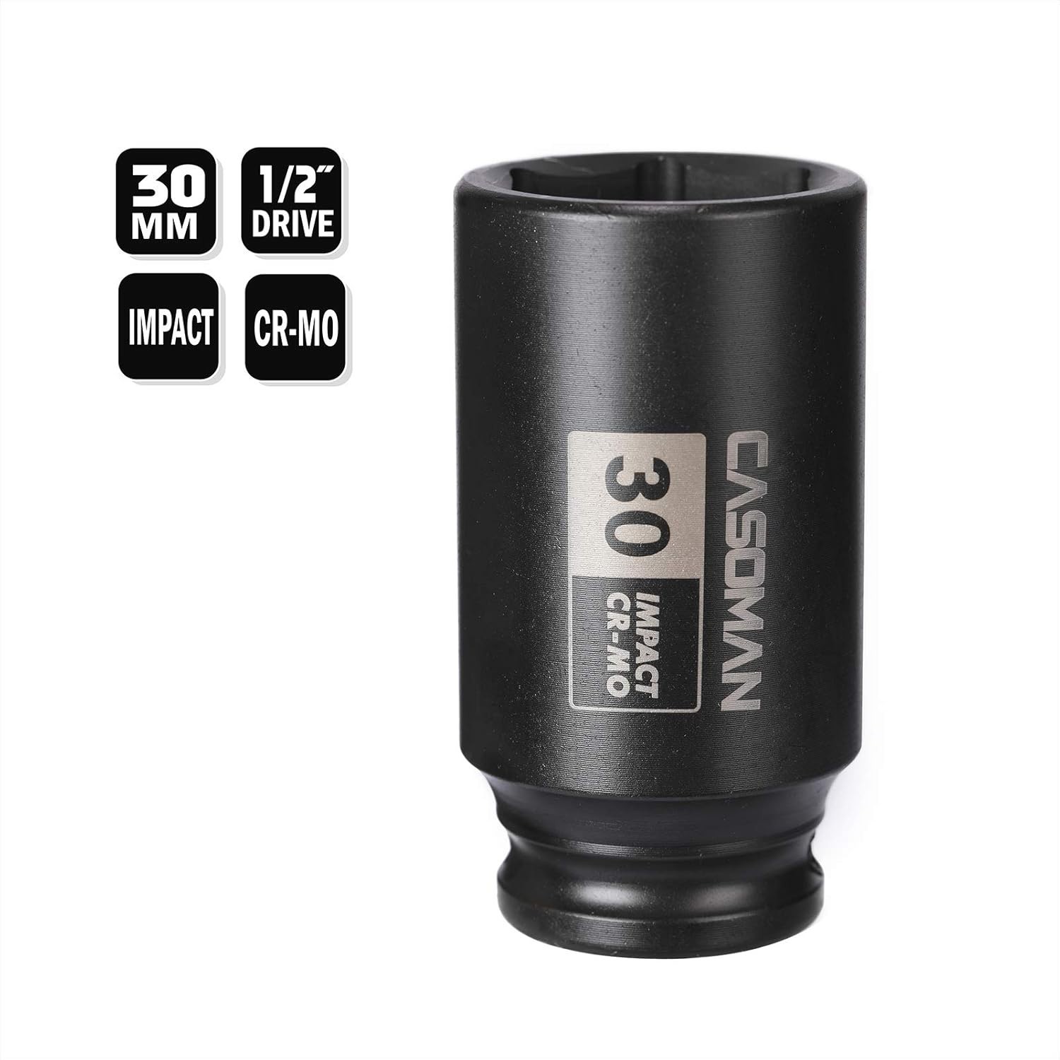 Durable 30mm 6 Point Impact Socket for Efficient Axle Nut Removal – 1/2″ Drive
