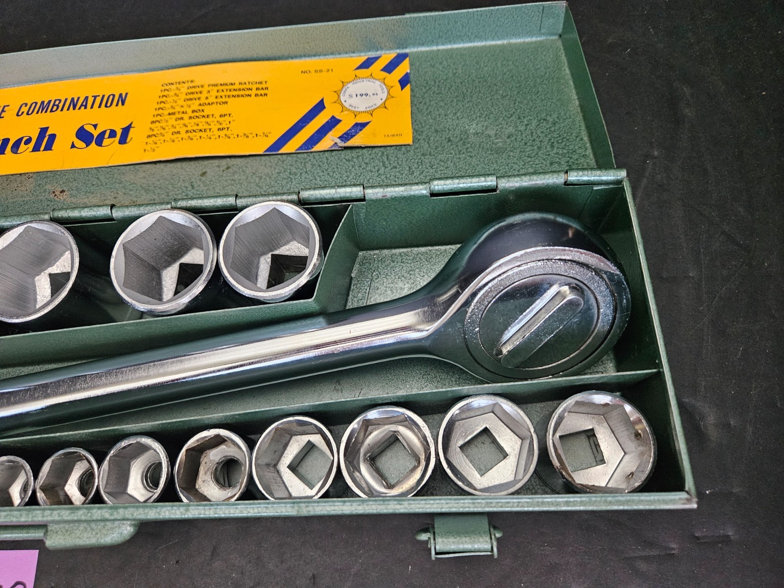 VTG COBRA TOOLS #SS-2121 PC 3/4″ & 1/2″ DR COMBINATION SOCKET WRENCH SET(TL2343)