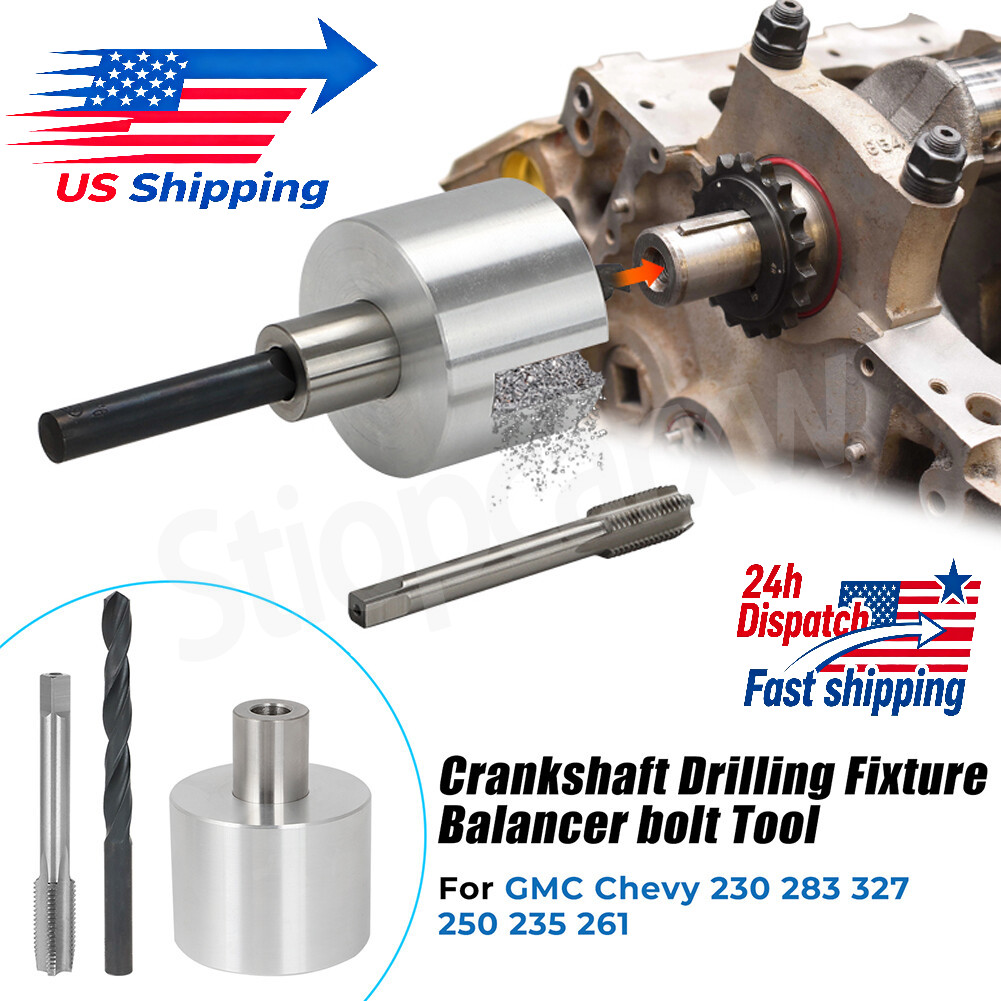 Crankshaft Drilling Fixture Balancer Bolt Tool For Chevy SBC 265 283 327 GMC 248