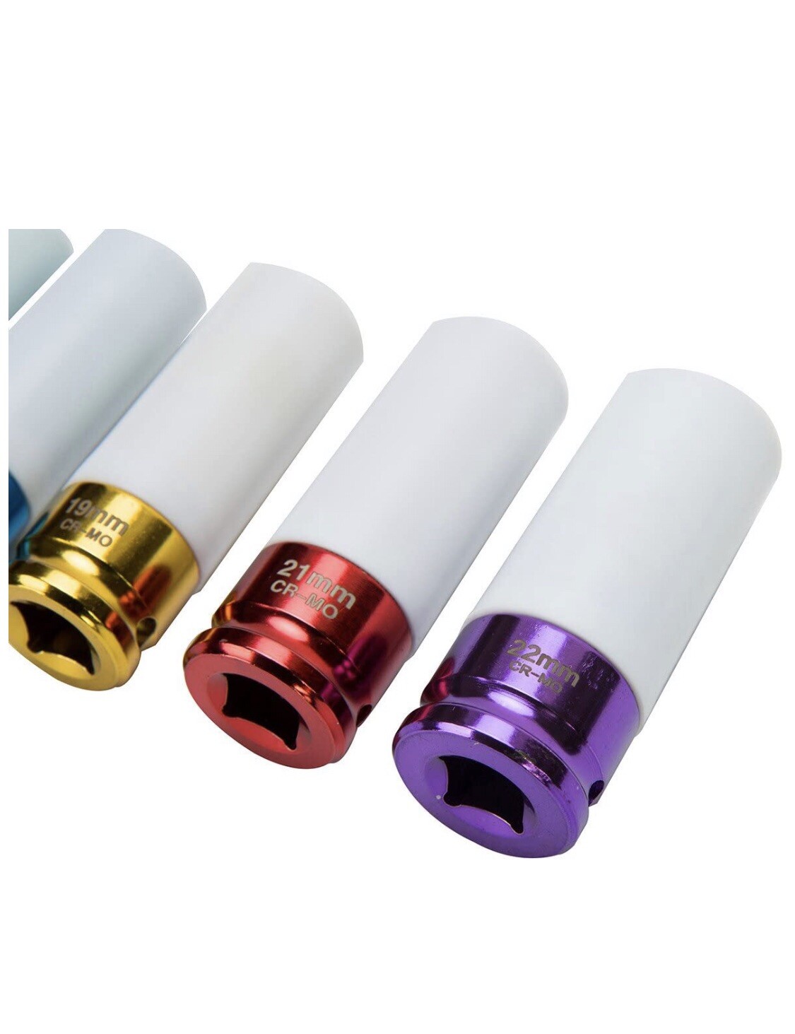 8MILELAKE 5pcs Impact Drive Lug Nut Socket 1/2” Drive Thin Wall See Descript
