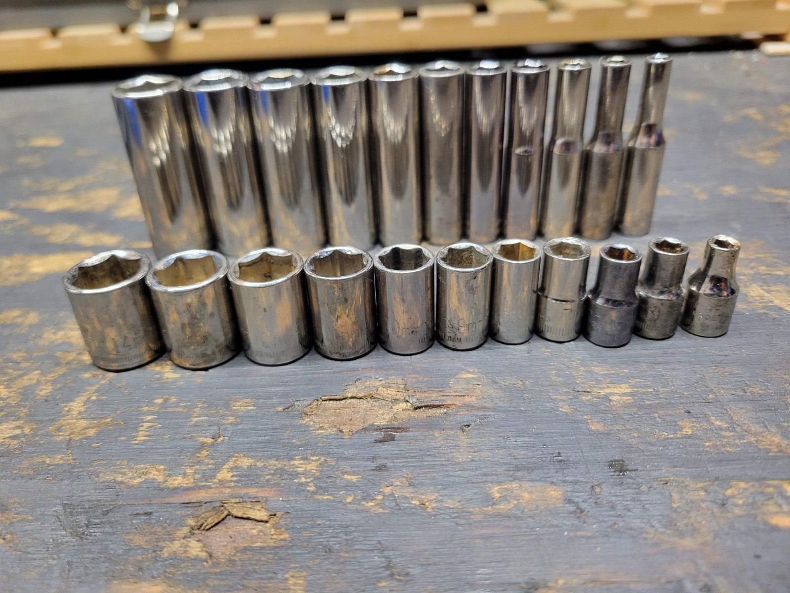 Craftsman G Series Made In USA Metric 1/4 Dr. 4mm -14mm 6pt Deep And Shallow