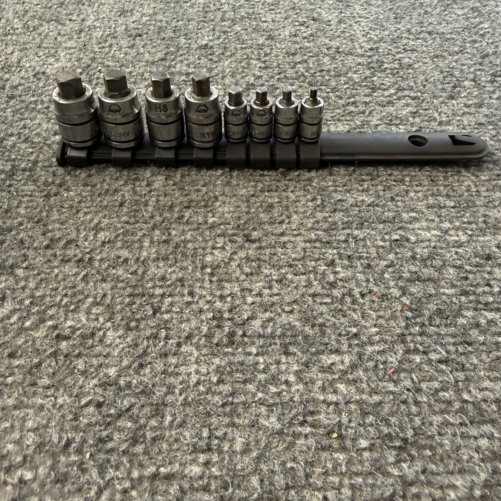 Matco Tools 8 Pcs Metric Stubby Allen Hex Socket Set 3mm-10mm 1/2” & 3/8” Drive
