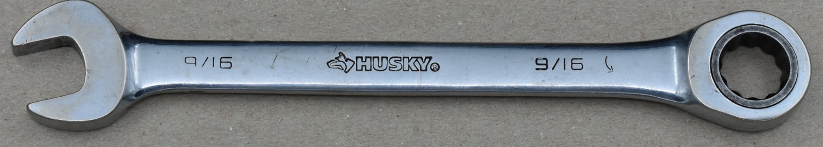 HUSKY TOOLS K-, 9/16″ SAE, 12-POINT, OPEN/BOX END RATCHETING WRENCH