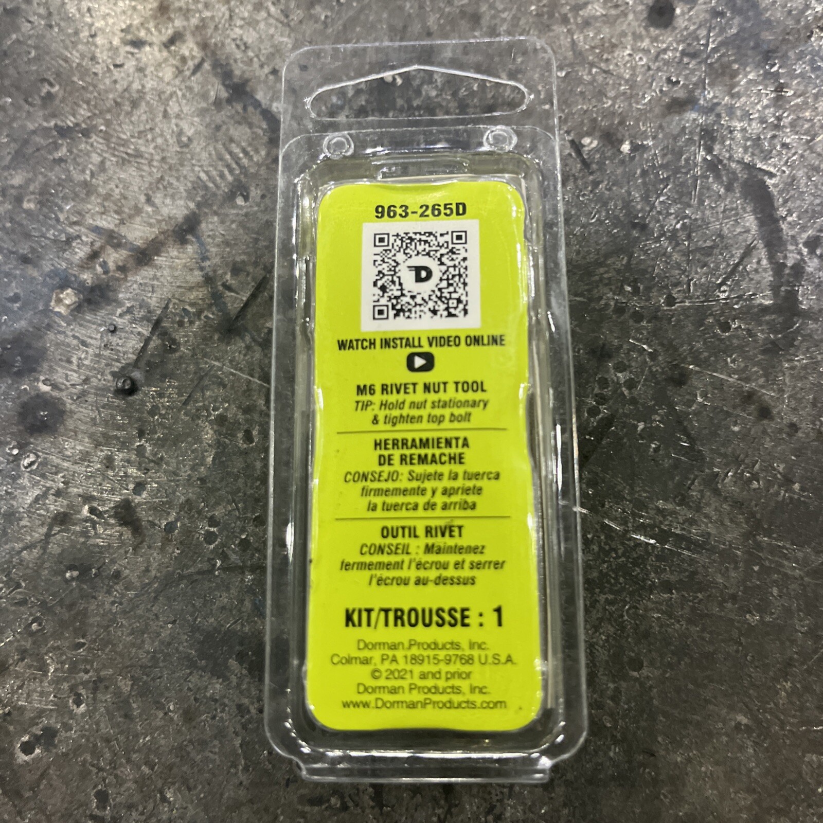 Dorman 963-265D Rivet Nut Tool Metric – M6