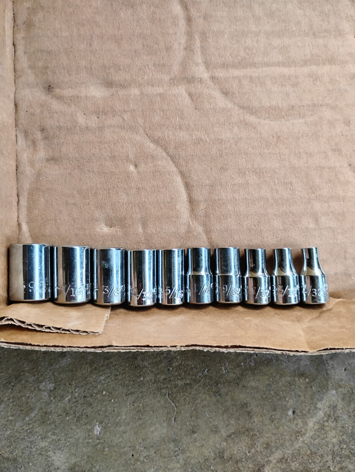 Craftsman USA 1/4″ Drive 10-Piece 6-Point Socket Set 1/2″- 5/32″ G Series USA