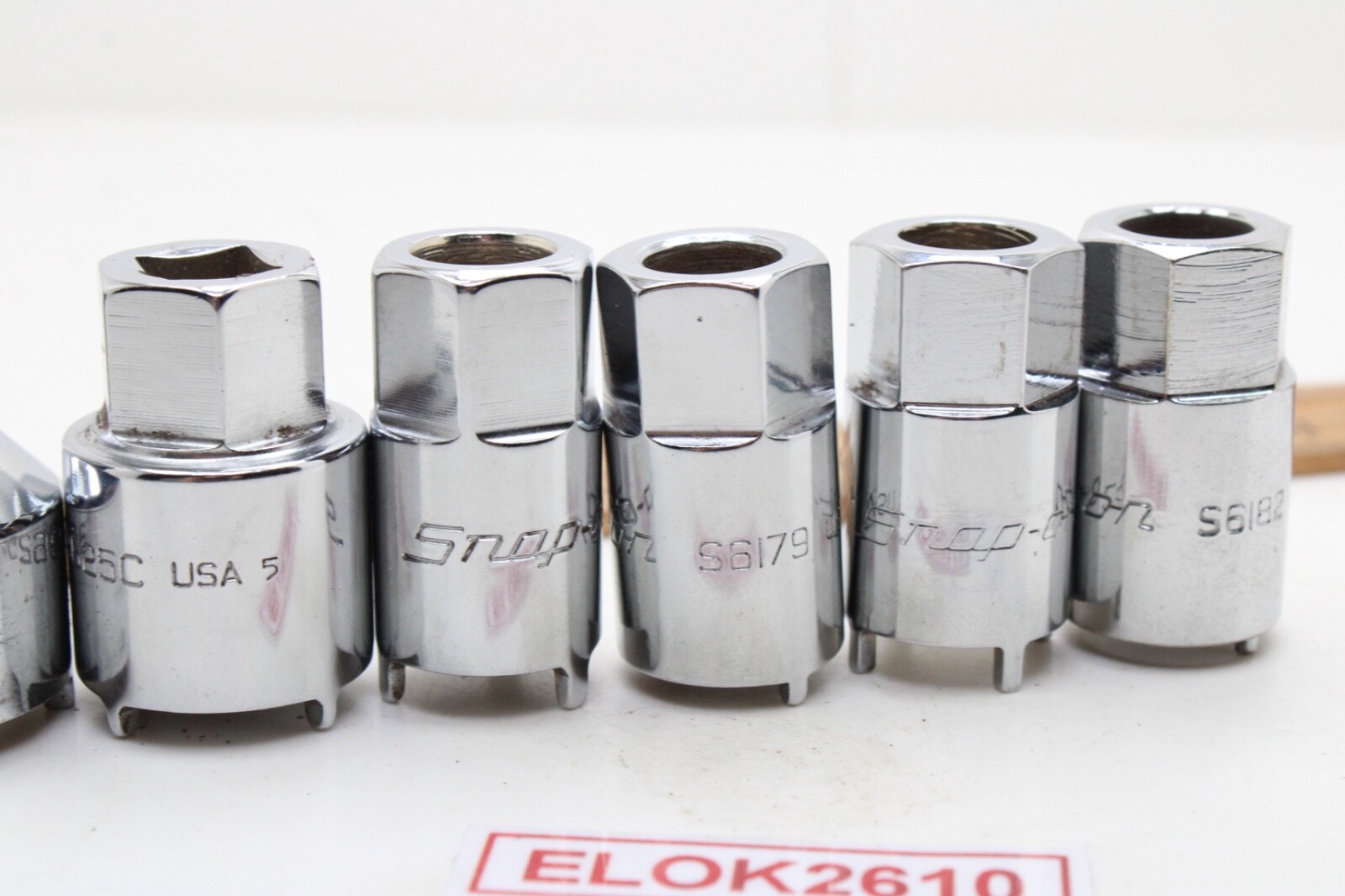 Snap on RARE 2006ANT 6-Piece Chrome Vehicle Antenna Nut Socket Set USA