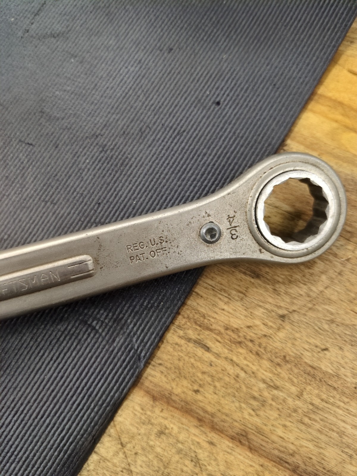Craftsman 5/8″ x 3/4″ Box End Ratcheting Wrench Made in USA Vintage