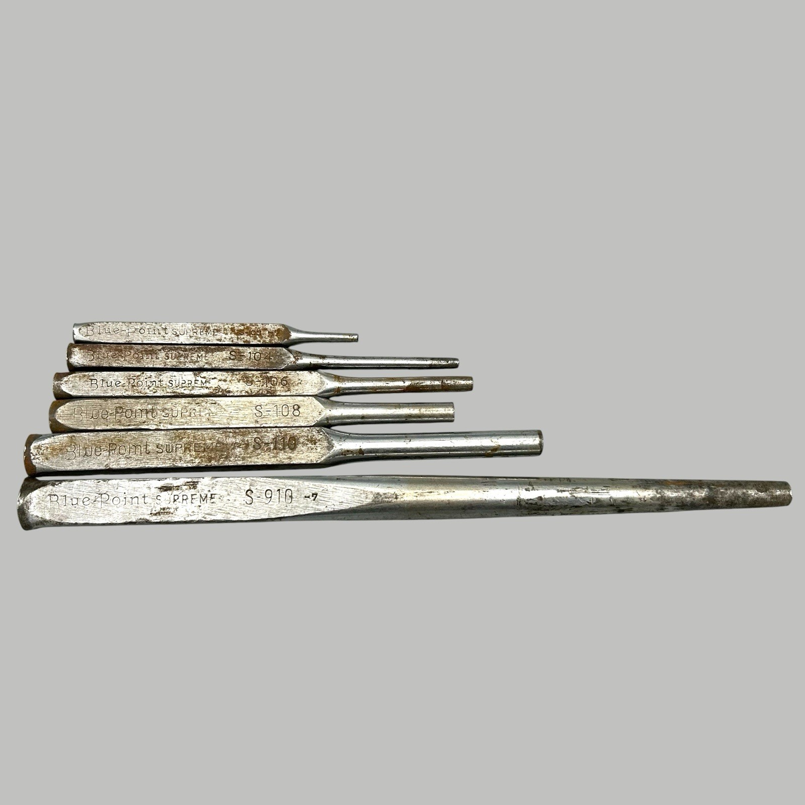 Blue Point Supreme Punch Set Lot of 6 S-103 S-910 Used Ships Quickly