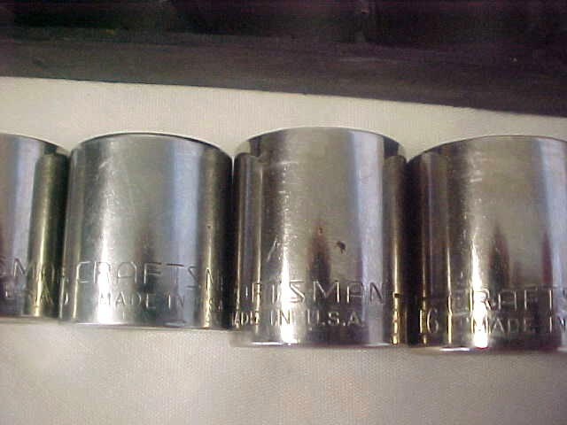 Craftsman Tools 9Pc. 3/8″ Drive 12Pt. Socket Set 3/8″-7/8″, #34438 USA G&V Vtg