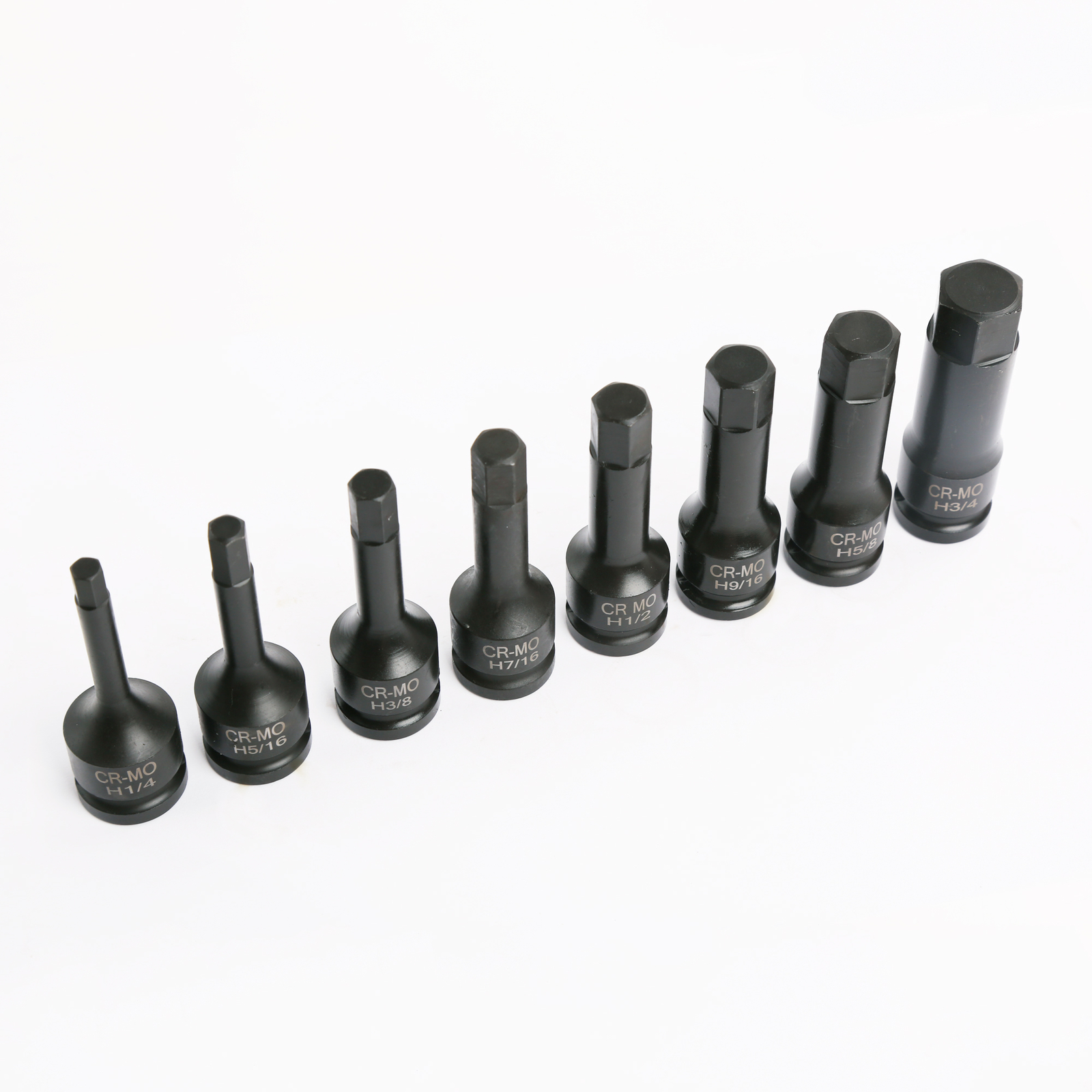 1/2″ Drive Impact Socket Hex Bits SAE Set Pro 3″ Standard Long Air Allen Kit 8pc