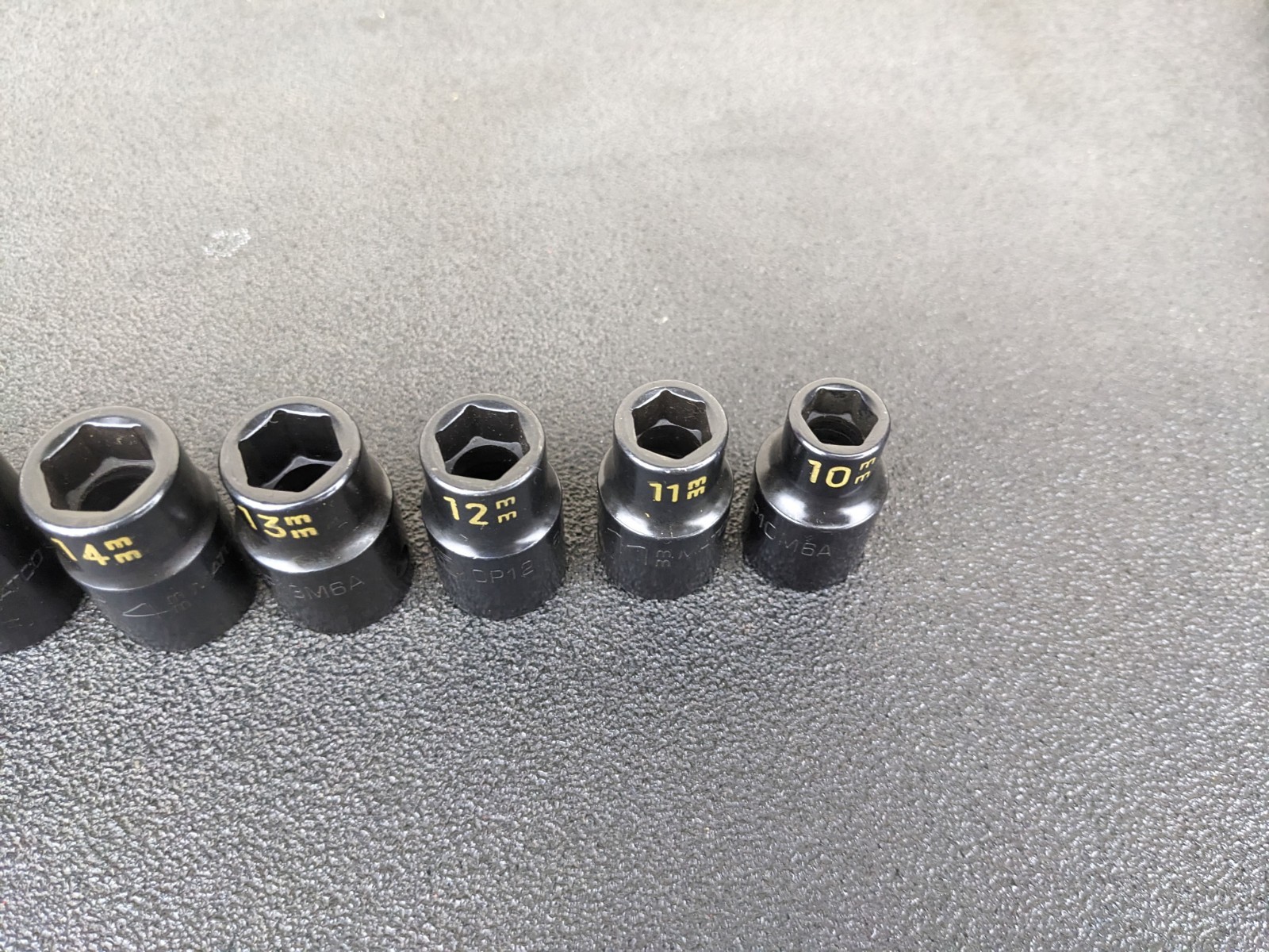 #aw458 MATCO Tools NEW 1/2″ Drive METRIC 6 POINT IMPACT SOCKET SET