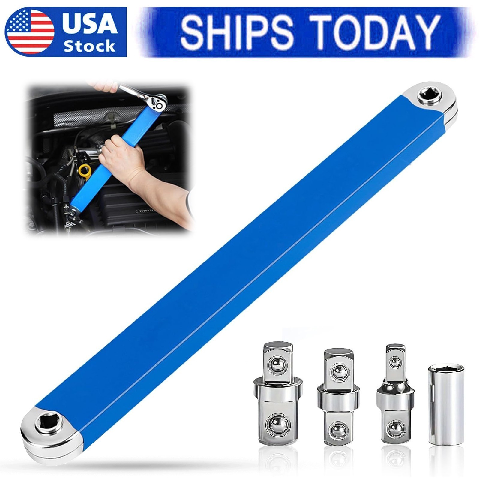 Upgraded Impact Ready Offset Extension Wrench Tight Spaces Extension Tool