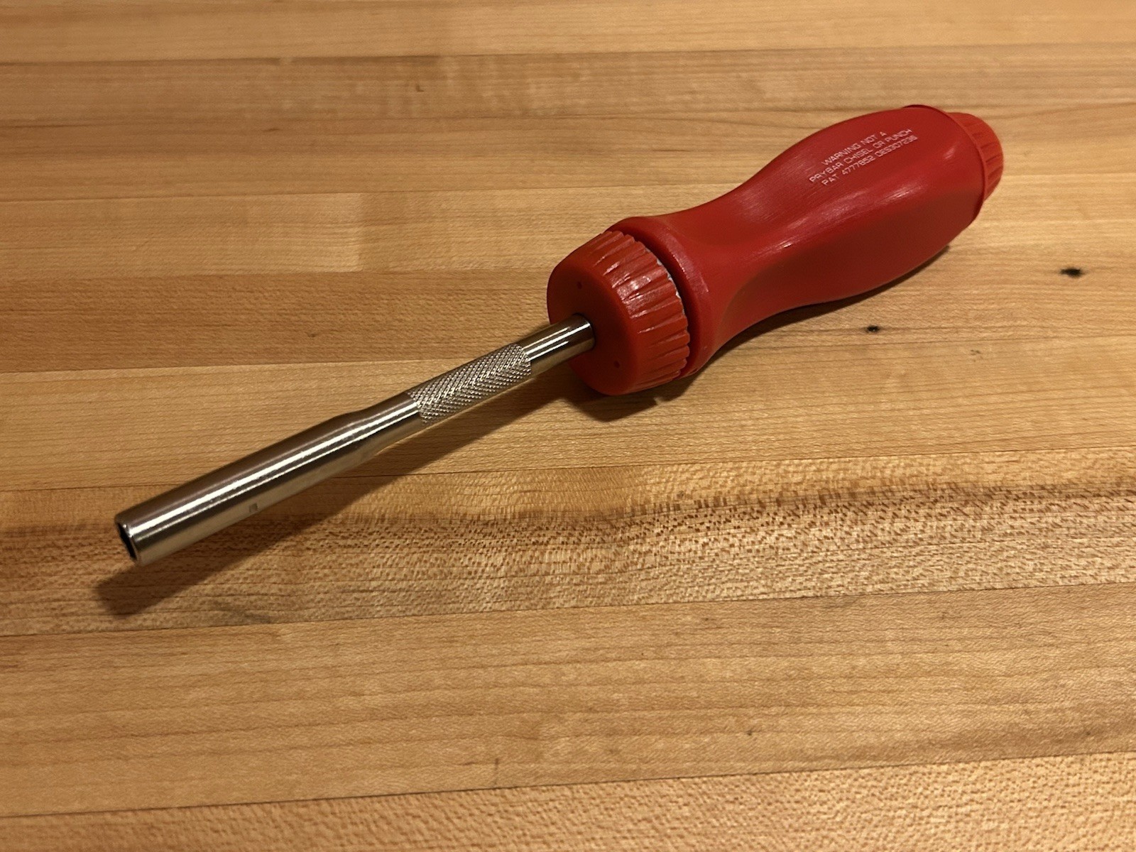 Snap-on Tools | 1990s SSDMR4BR Red Ratcheting Screwdriver + 4 Original Bits
