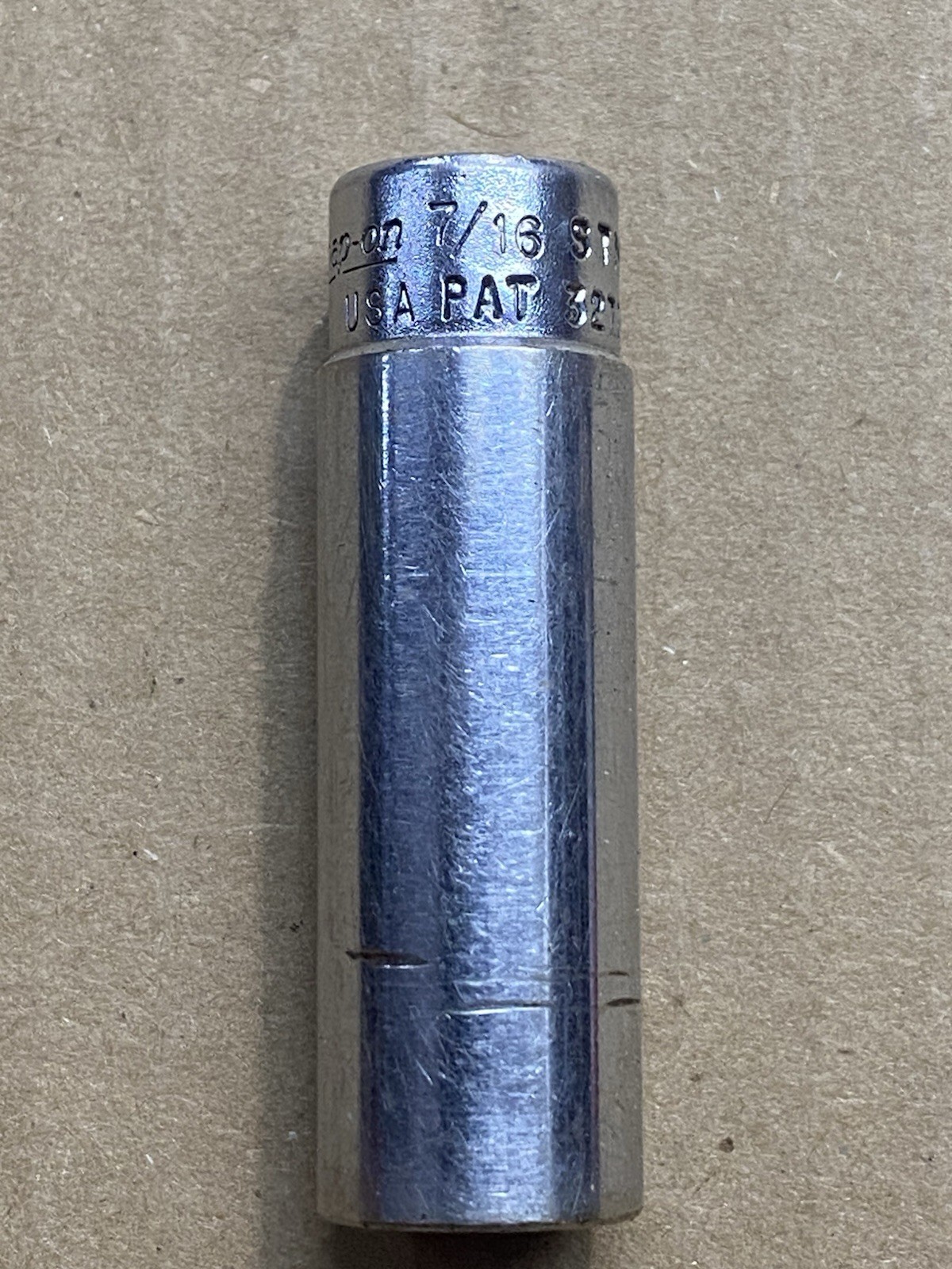 Snap On Tools 1/4dr Chrome 6pt Deep Well 7/16 Socket Stm14