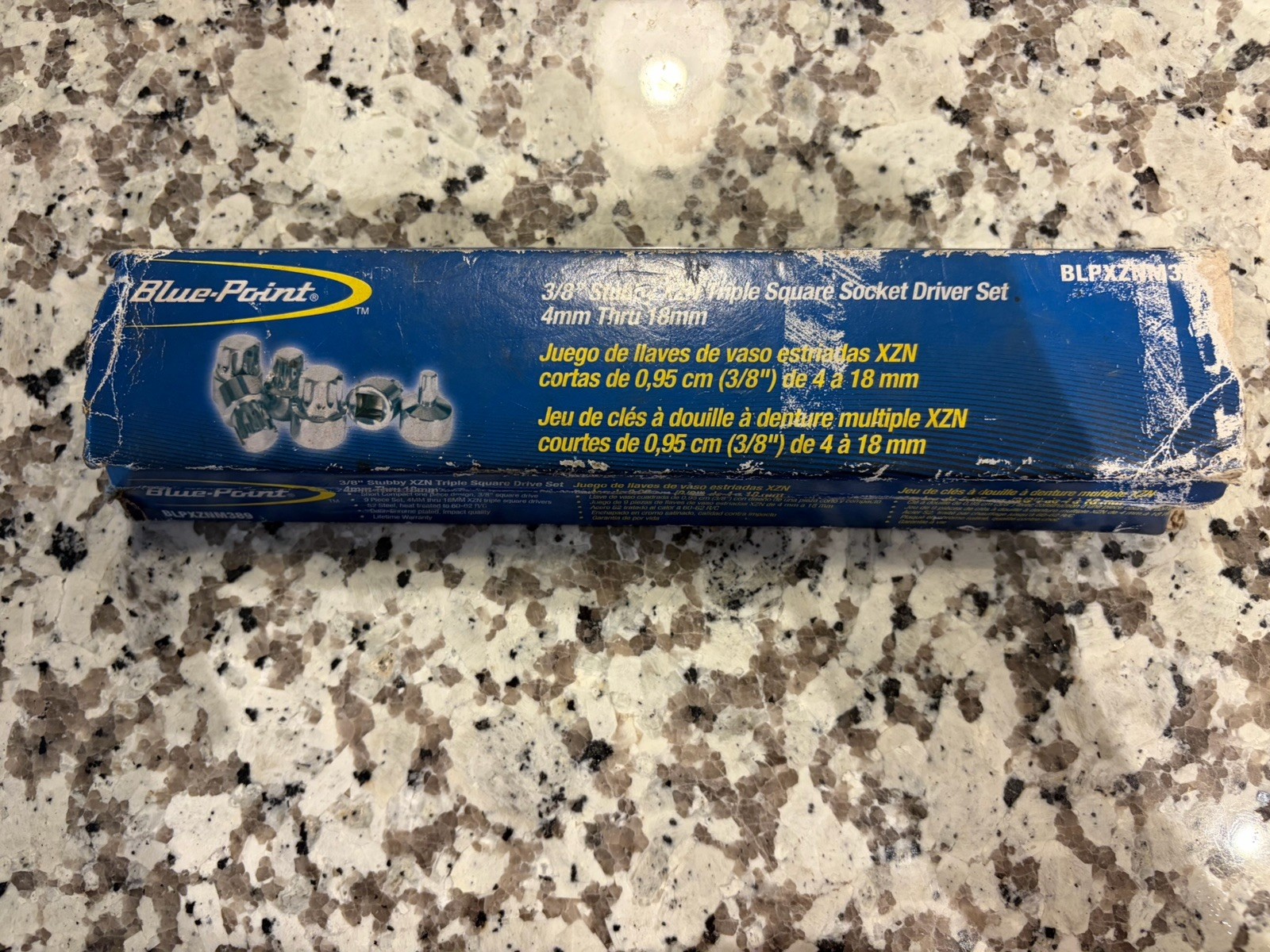Blue-Point BLPXZNM389 9pc 3/8″ Drive Triple Square Bit Stubby Socket Driver Set