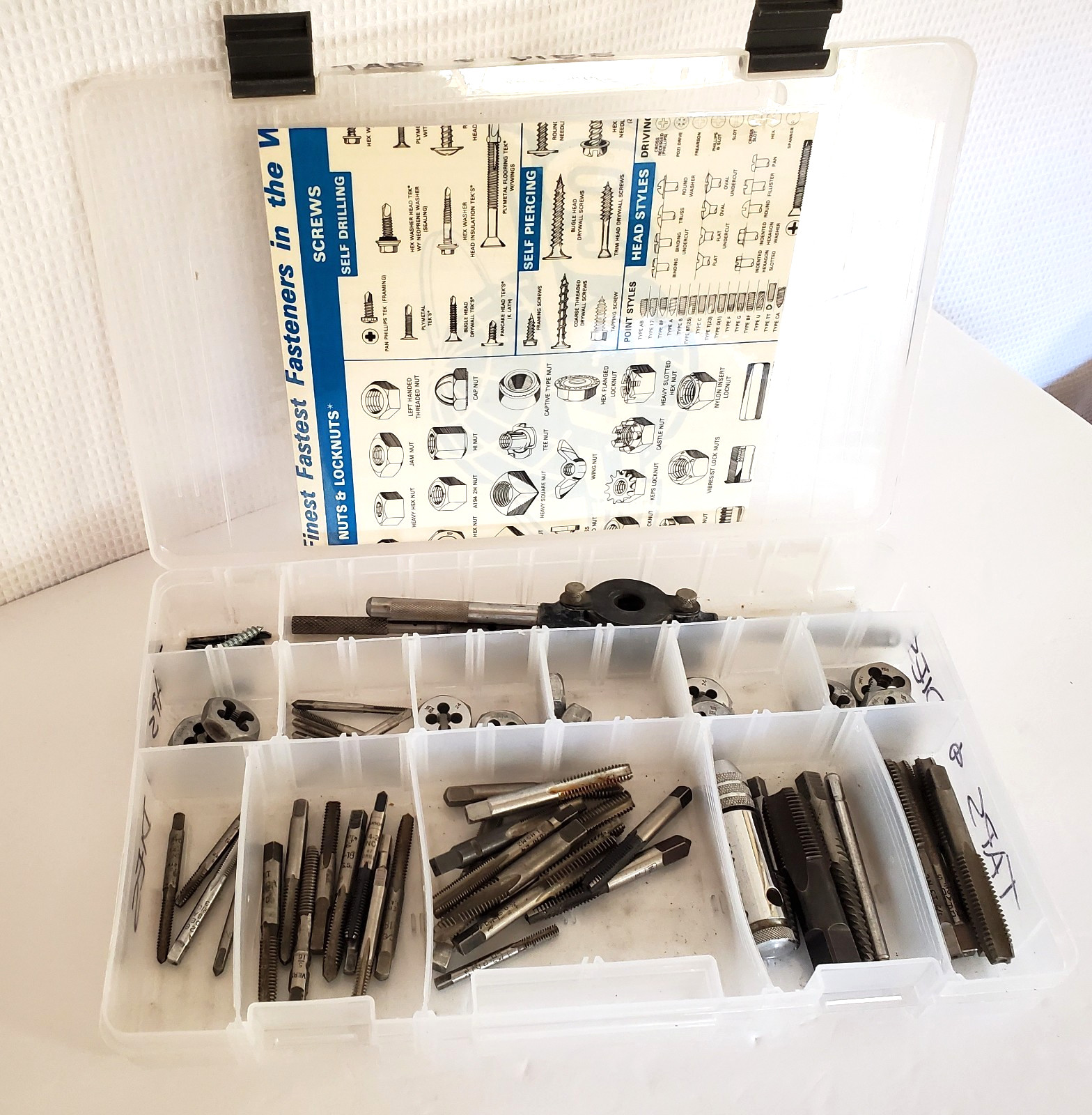 Mixed Lot Of Tap And Die Set Multiple Sizes and Threads W/Case