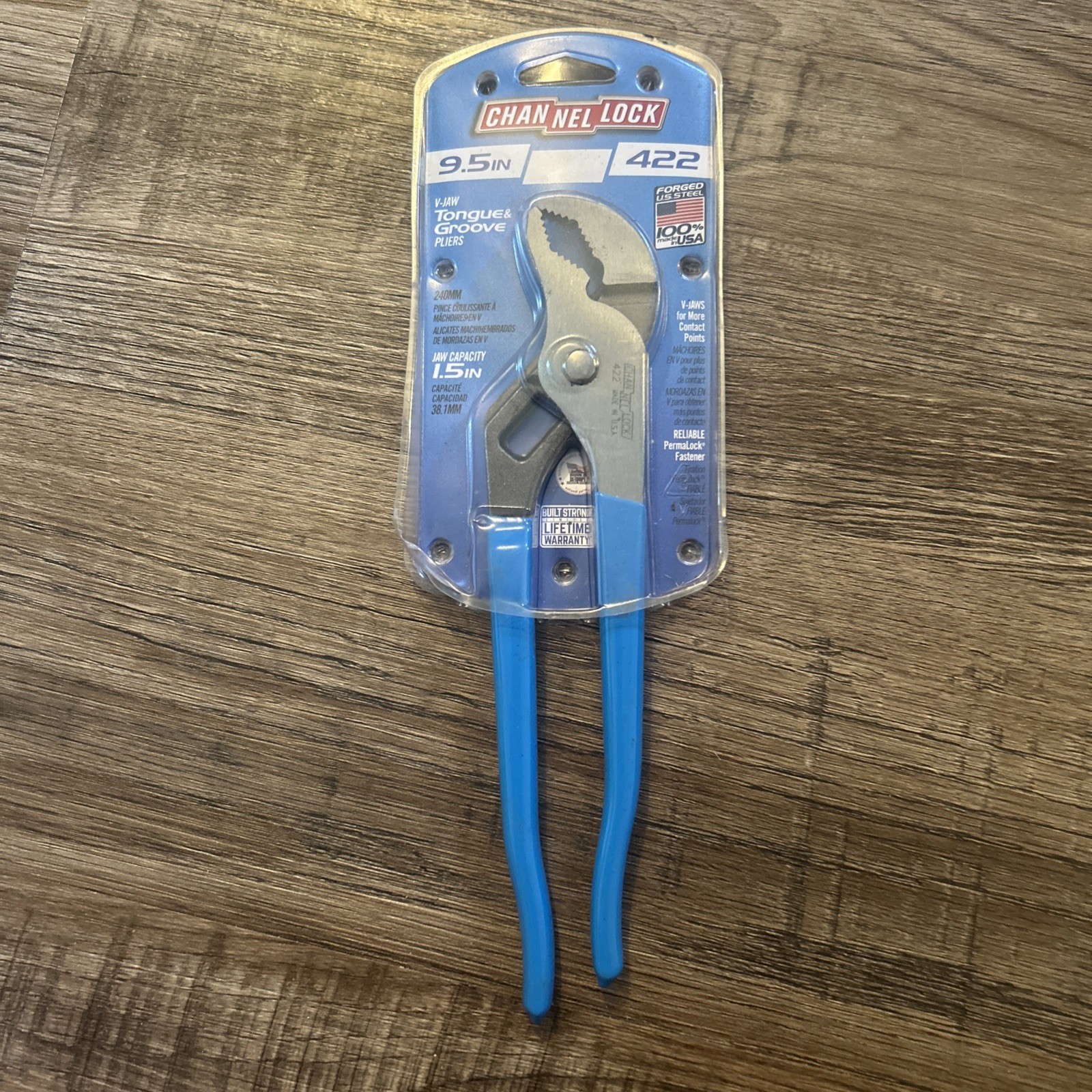 Channel Lock 422 9.5in V-jaw Tongue & Groove Pliers Made In USA