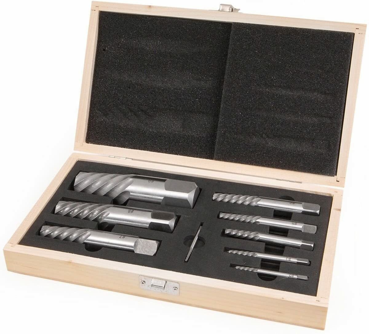 VCT 9PC Large Spiral Screw Bolt Pipe Extractor Easy out Set Extractor Tool Kit