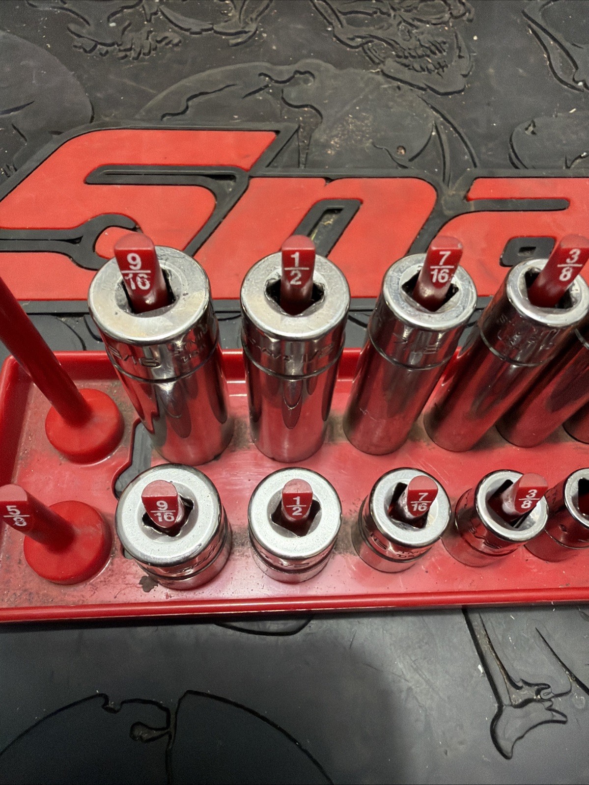 Snap On 20pc See 1/4dr Shallow & Deep Socket Set 6pt 3/16-9/16 Chrome Nice Cond