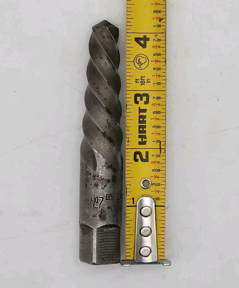 Screw Extractor Vintage Cleveland #7 Spiral Fluted Twist 3/4″ Bolt Ezy-Out Bit